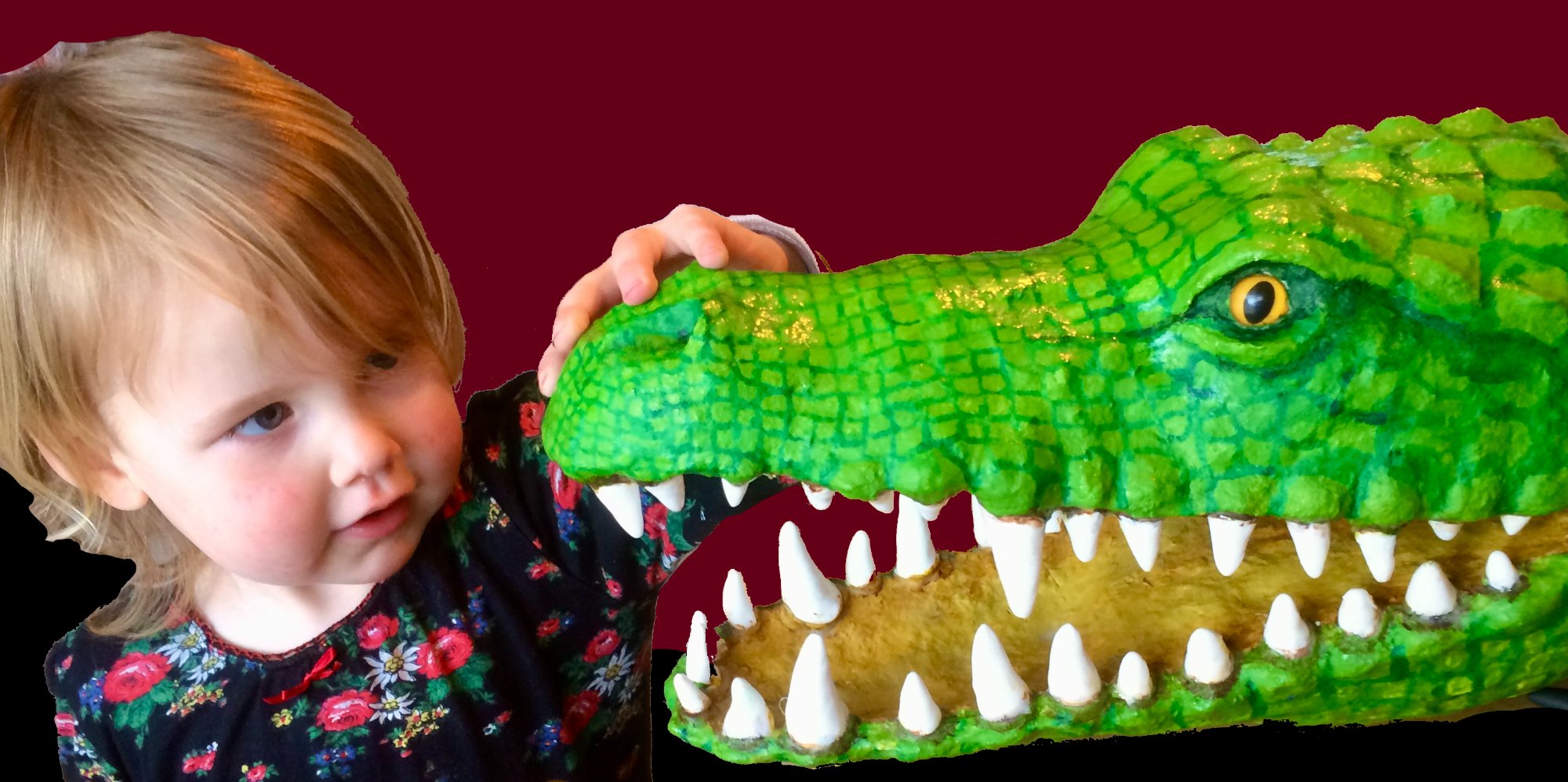 Theater Pappenkost · kind met krokodil